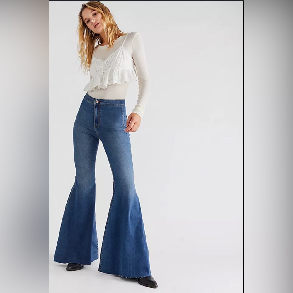 Free People Just Float on Flared Jeans